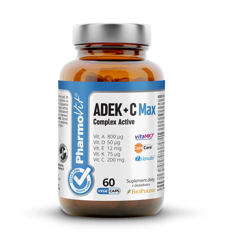 ADEK Vitamine + Vitamin C Komplex Nahrungsergänzungsmittel 60 Kapseln 21,2 g (Clean Label) - Pharmovit