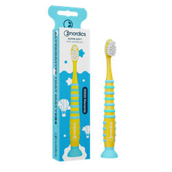 Kinderzahnbürste 10500 super soft gelb und blau rocket - Nordics