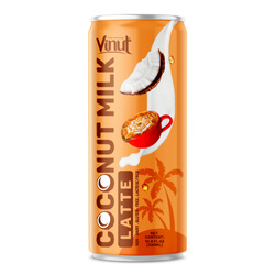 Getränk auf Basis von Kokoswasser mit Kokosmarkextrakt und Kaffee-Latte-Geschmack 320 ml – Vinut