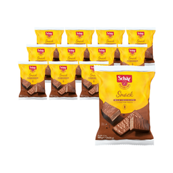 SET 12 x Snack-Waffeln mit Schokoladenüberzug glutenfrei 105 g