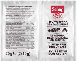 Glutenfreie Trockenhefe 20 g - Lievito