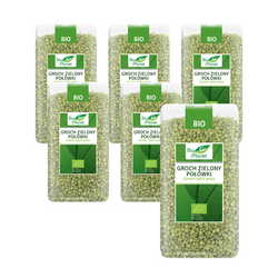 SET 6 x Grüne Erbsenhälften BIO 500 g