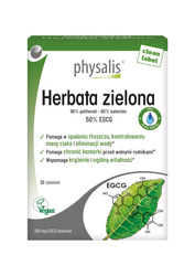 Grüner Tee Nahrungsergänzungsmittel 30 Tabletten – Physalis