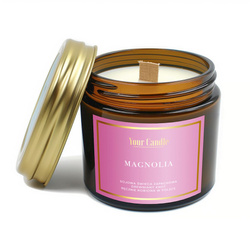 Soja-Duftkerze mit Holzdocht Magnolie 120 ml - Your Candle