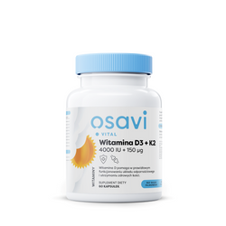 Vitamin K2 + D3 glutenfreies Nahrungsergänzungsmittel 60 Kapseln - OSAVI