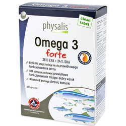 Omega 3 forte Nahrungsergänzungsmittel 60 Kapseln - Physalis