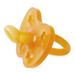 Anatomischer Schnuller aus Naturkautschuk Sterne/Mond 0-3 Monate – Hevea