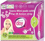 Damenbinden Mini mit Anionenstreifen (Teens), 12 Stück – Gentle Day