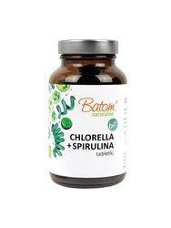 Chlorella + Spirulina bio Nahrungsergänzungsmittel 300 Tabletten 120 g (400 mg) - Batom
