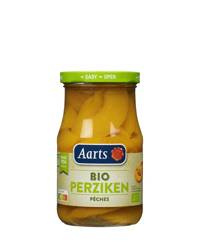 In Scheiben geschnittene Pfirsiche in leichtem Sirup bio 350 g (190 g) (Glas) - aarts