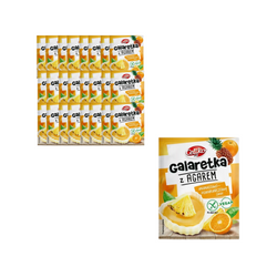SET 25 x Gelee mit Agar mit Ananas-Orange-Geschmack ohne Gluten Celiko 45 g