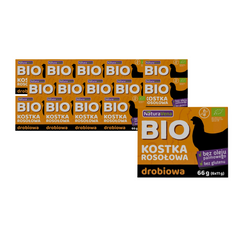 SET 15 x Glutenfreier Geflügelbrühwürfel BIO 66 g - Naturavena