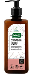 Mayeri Spülmittel mit Minzwasser, Rhabarber-Apfel, vegan, ECOLABEL-zertifiziert 500 ml