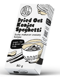 Trockene Nudeln (Konjak-Hafer) Spaghetti glutenfrei 80 g - DIET-FOOD