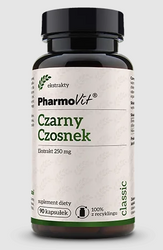 Schwarzer Knoblauchextrakt (250 mg) glutenfreies Nahrungsergänzungsmittel 90 Kapseln - Pharmovit (Classic)