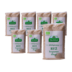 SET 7 x Brauner Langkornreis BIO 1 kg