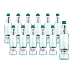 SET 12 x Mineralwasser mit Kohlensäure 500 ml (Glas) - Borjomi