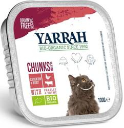 Katzenfutter, Hühnerteile mit Rindfleisch BIO 100 - Yarrah