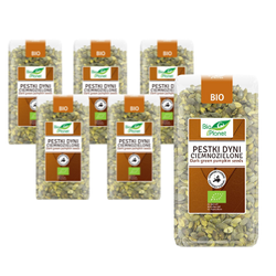 KIT 6 x dunkelgrüne Kürbiskerne (in Europa angebaut) BIO 350 g