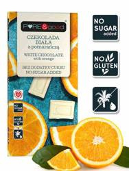 Weiße Schokolade mit Orange ohne Zuckerzusatz 75 g - Pure&amp;Good