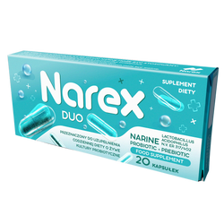 Probiotische Narine duo Nahrungsergänzungsmittel 20 Kapseln - NAREX