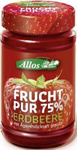 Erdbeermus (75 % Frucht) Bio 250 g – Allos