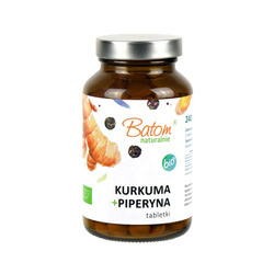 Kurkuma + Piperin BIO Nahrungsergänzungsmittel 240 Tabletten - Batom