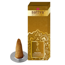 Indische Palo Santo Kegel Räucherstäbchen (10 Stück) 20 g - SATTVA (Ayurveda)