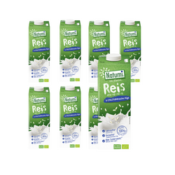 SET 8 x Glutenfreies Reisgetränk mit Meeresalgen ohne Zuckerzusatz Bio 1 l - Natumi