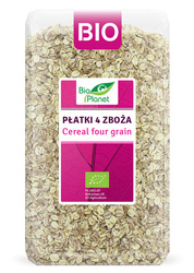 Flocken 4 Getreide (Dinkel, Hafer, Gerste, Roggen) bio 600 g - Bio Planet