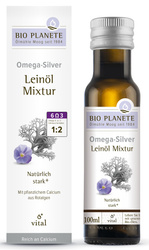 Omega Silber - Leinölmischung (Meeresalgen) bio 100 ml - Bio Planete