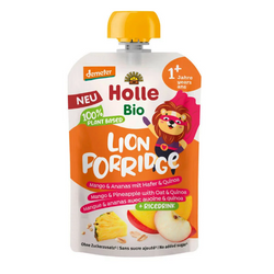 Lew Haferflockenmousse (Apfel - Reis - Mango - Ananas - Quinoa) aus 1 Jahr Demeter bio 110 g - HOLLE