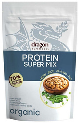 Protein Super Mix, 70% Protein mit Aminosäuren, vegan, glutenfrei, Bio 500 g – Dragon Superfoods