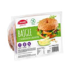 Glutenfreie Bagels mit Leinsamen (2 x 95 g) 190 g - INCOLA