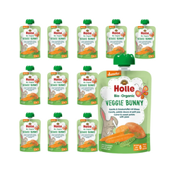 SET 12 x VEGETABLE KING (Karotte - Süßkartoffel - Erbse) ZUCKERFREI AB 6 MONATEN DEMETER BIO 100 g - HOLLE