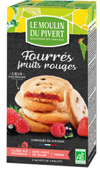 Kekse mit roter Fruchtfüllung bio 175 g - Le Moulin du Pivert