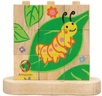 Holzpuzzle „Von der Raupe zum Schmetterling“ ab 24 Monaten (15,5 x 7,5 x 13,5 cm) FSC-zertifiziert – Everearth