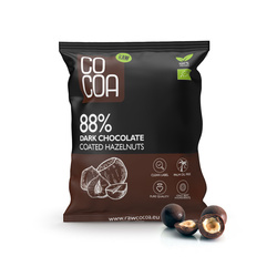 Haselnüsse in dunkler Schokolade 88% bio 70 g - COCOA
