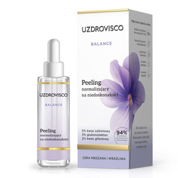 Normalisierendes Gesichtspeeling für Unvollkommenheiten 30 ml - UZDROVISCO (Balance)