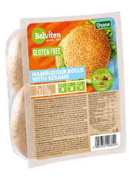 Glutenfreie Hamburgerbrötchen mit Sesam (2 Stück) 140 g – Balviten