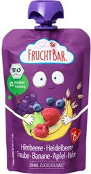Himbeer-Heidelbeer-Trauben-Bananen-Apfel-Hafer-Mus Bio 100 g – Fruchtbar
