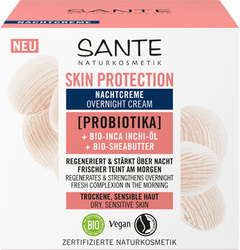 Schützende Nachtcreme mit Probiotika, Inchi-Öl und Shea-Butter eco 50 ml - SANTE