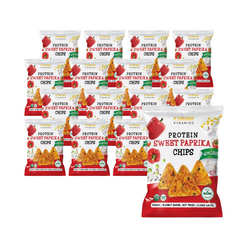 SET 12 x Glutenfreie Protein-Pyramidenchips mit Paprikageschmack 60g - POPCROP