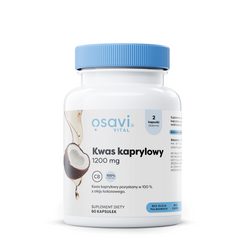 Caprylsäure (600 mg) glutenfreies Nahrungsergänzungsmittel 60 Kapseln - OSAVI