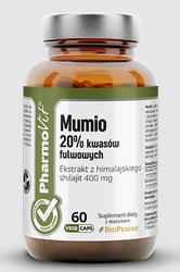 Mumio-Extrakt (400 mg) Nahrungsergänzungsmittel 60 Kapseln - Pharmovit (Clean Label)