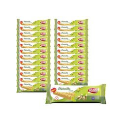 SET x24 Glutenfreie Maismehltuben mit Pistaziengeschmack und Sahnefüllung 18g - Balila