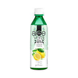 Aloe-Vera-Getränk mit Zitrone und Matcha 500 ml