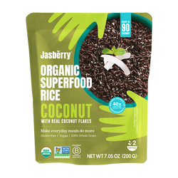 Vollkorn-Expressreis mit Kokosflocken glutenfrei 200 g - Jasberry Rice (Calorie Watchers)