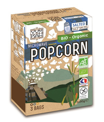 Mikrowellenfähiges glutenfreies Salz-Popcorn bio (3 x 90g) 270g - Natais