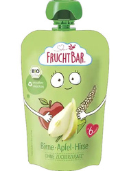 BIO Birne, Apfel, Hirse Mus 100 g – Fruchtbar